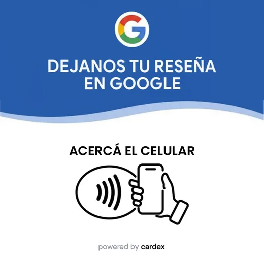 Tarjeta para reseñas de Google